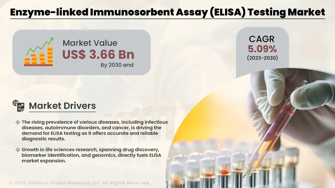 Enzyme-linked Immunosorbent Assay (ELISA) Testing Market Size, Share, Trends, Analysis, Industry Report 2030 | IGR